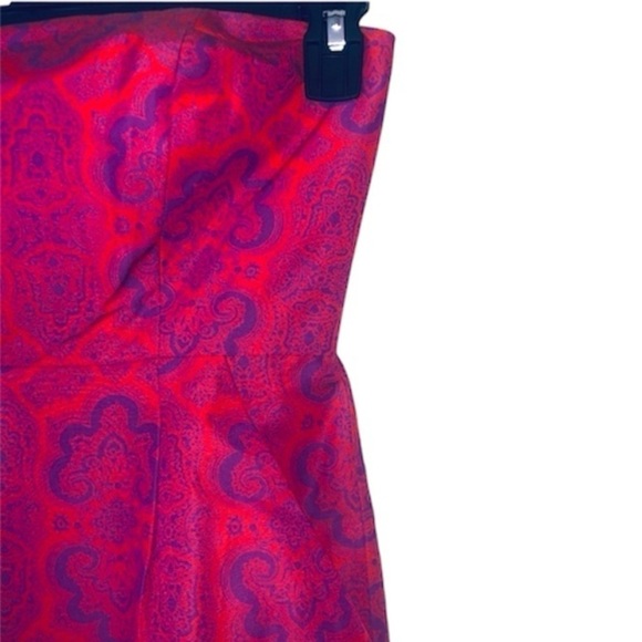 NWT J. Crew Barbiecore Ella Purple Orange Medallion Paisley Pattern Dress size 0 - Picture 4 of 14
